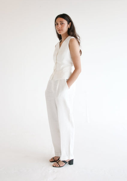 Jackie Trousers | washed Irish linen