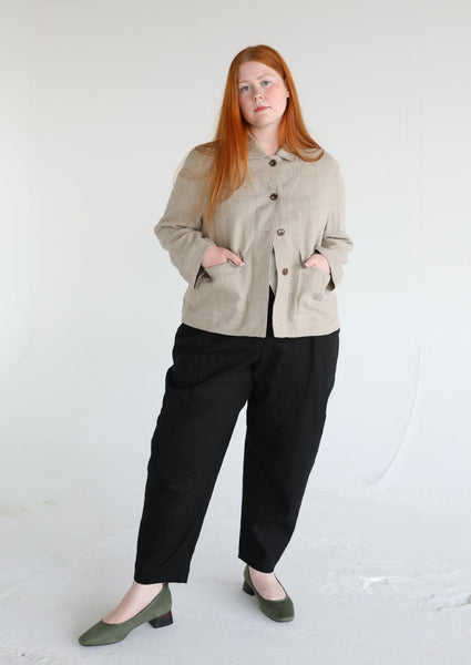 Monet Jacket | taupe linen | size XS