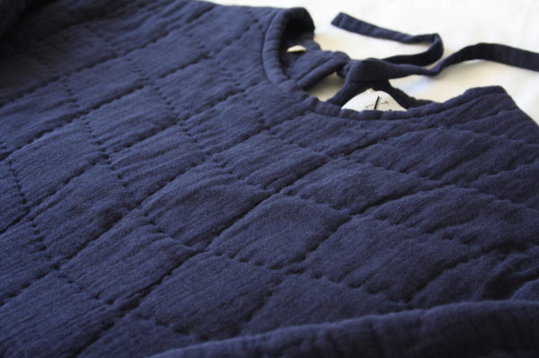 Bodhi Hand Quilted Top | navy