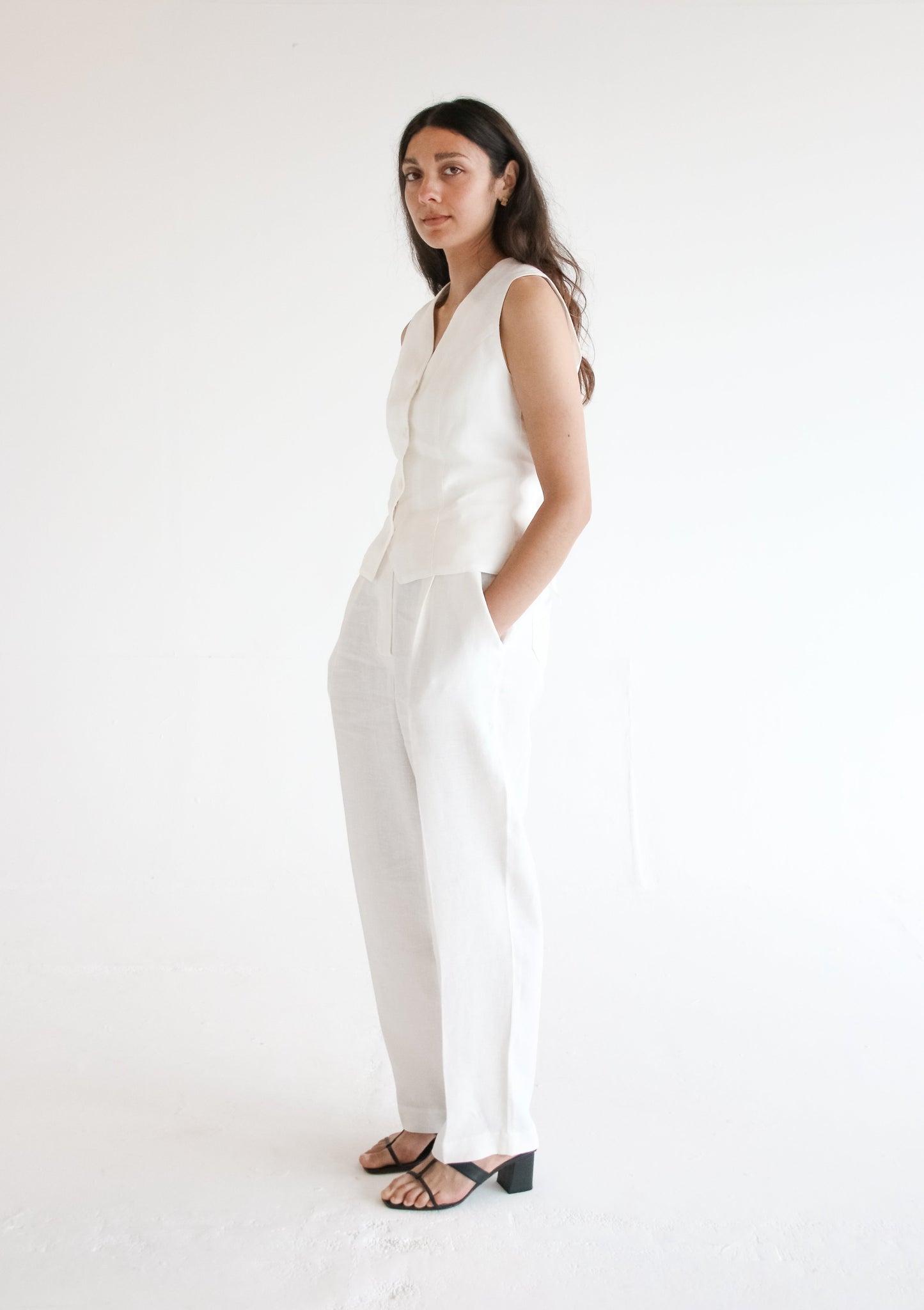 Jackie Trousers | washed Irish linen