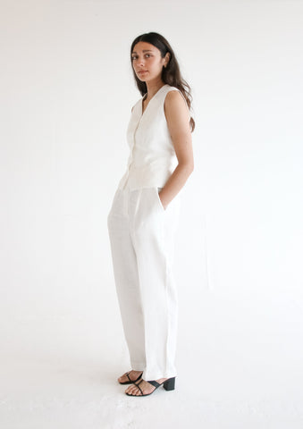 Jackie Trousers | washed Irish linen